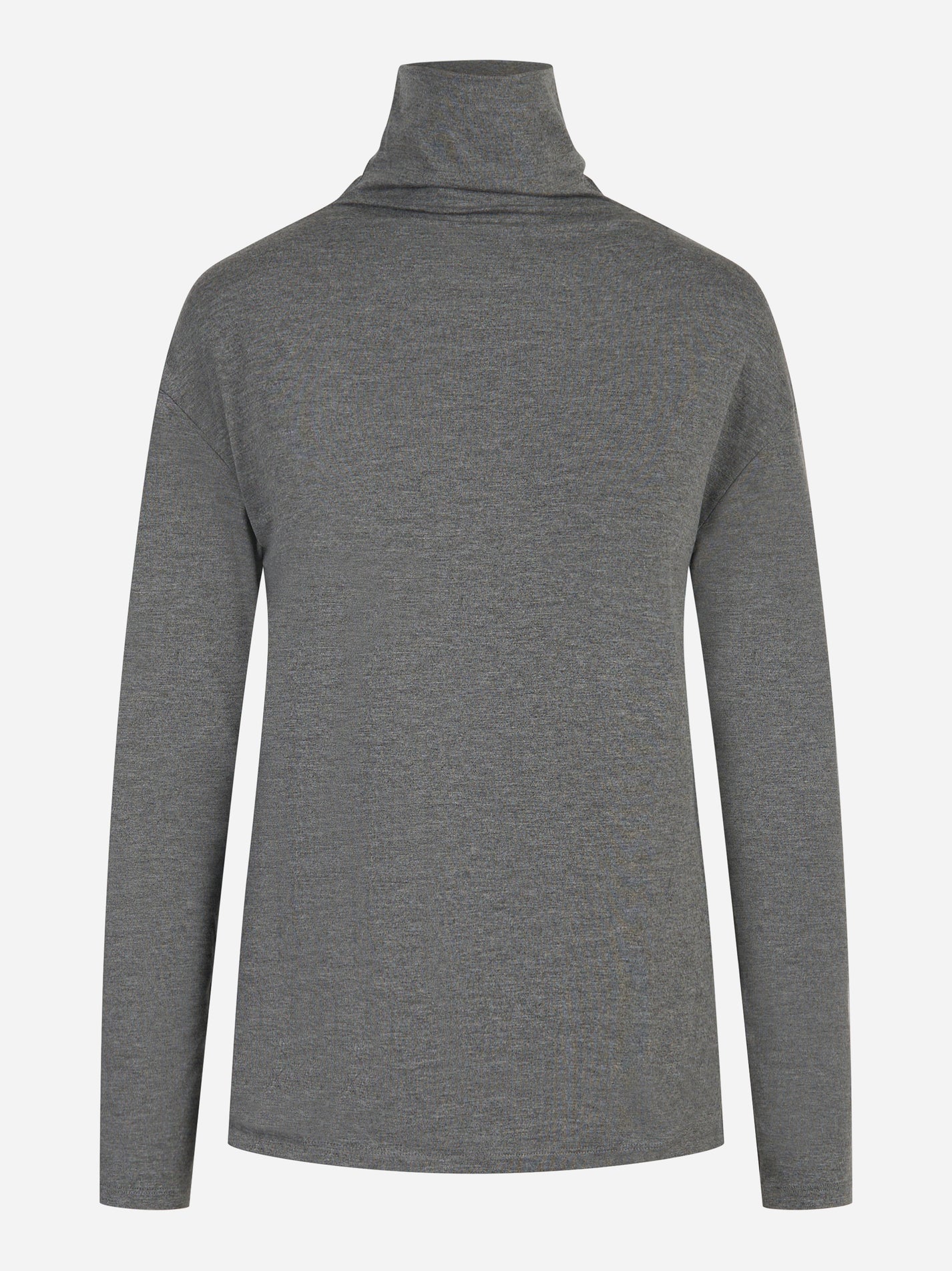 Dolcevita grigio in viscosa stretch a maniche lunghe - Universel Sport Chic