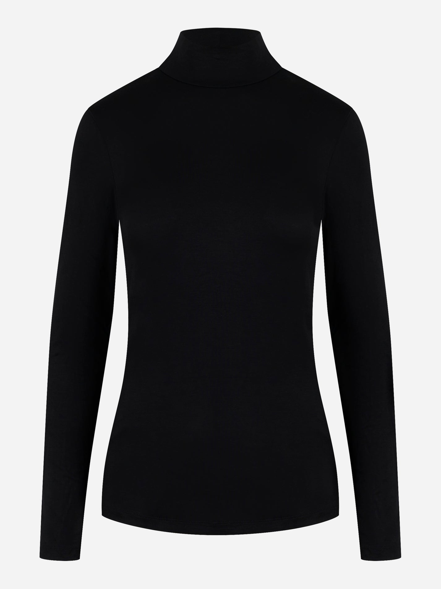 Dolcevita nero in viscosa stretch Dondup vista frontale