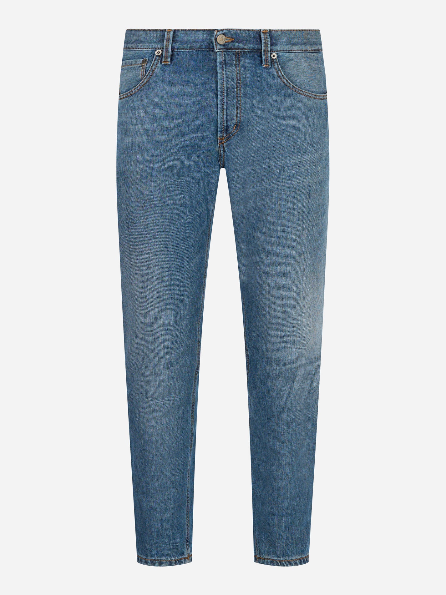 Jeans Dondup Brighton loose fit denim blu fronte