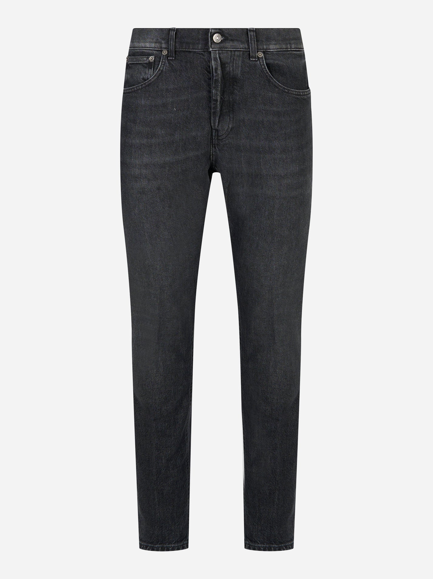 Jeans Dondup modello Dian slim fit in denim stretch nero - vista frontale