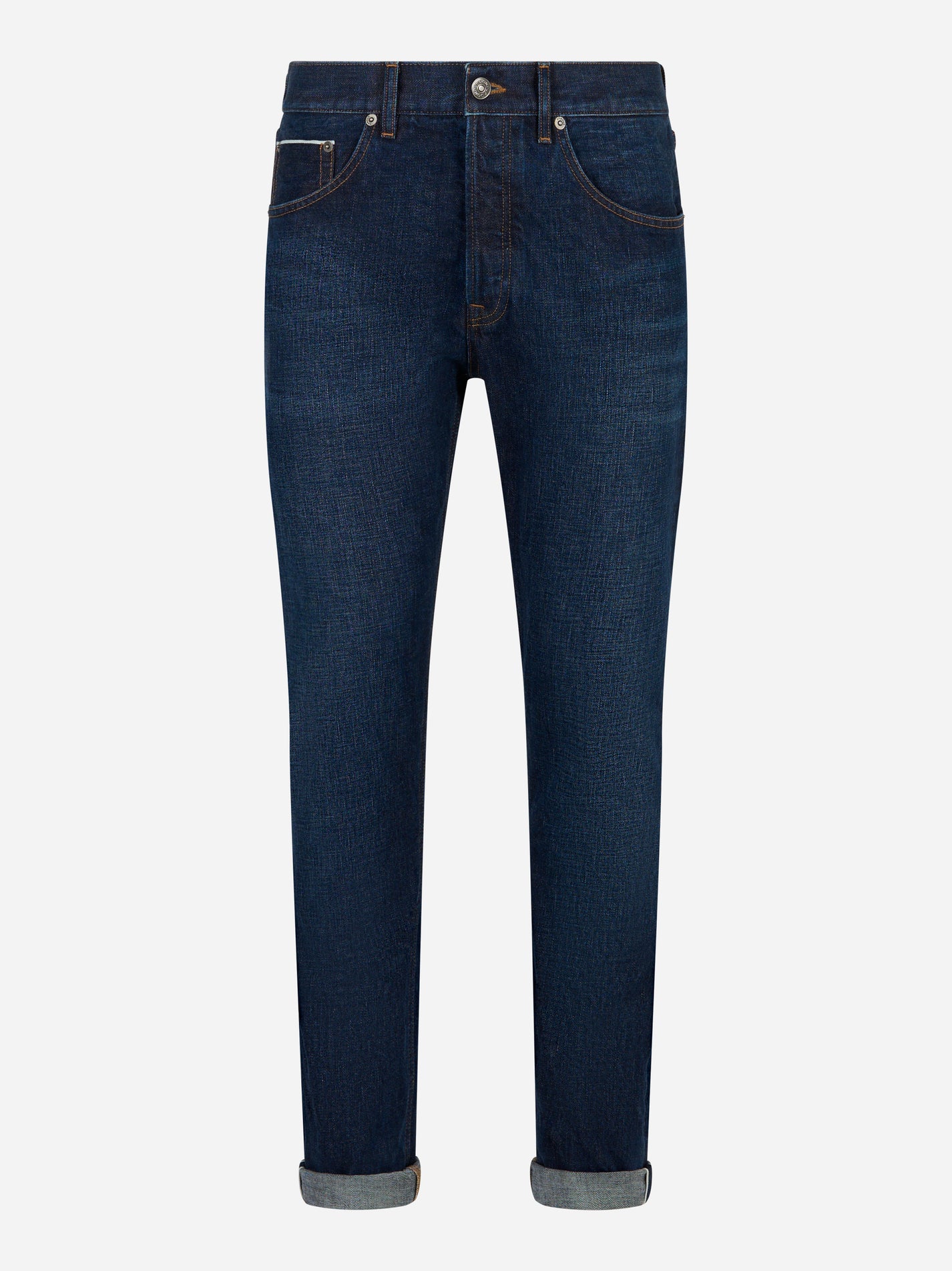 Jeans DONDUP modello Icon slim fit in denim giapponese indaco - fronte