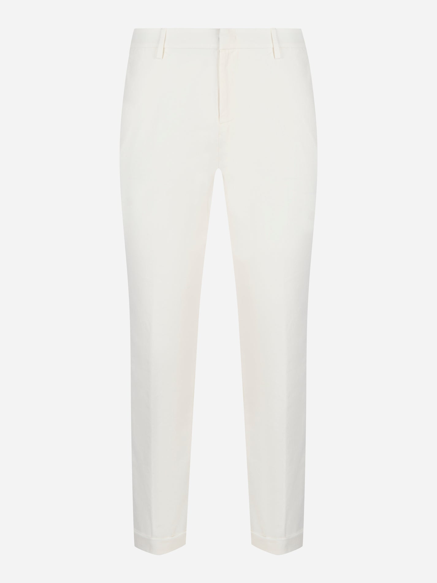 Pantalone Dondup Gaubert in cotone fermo avorio - fronte