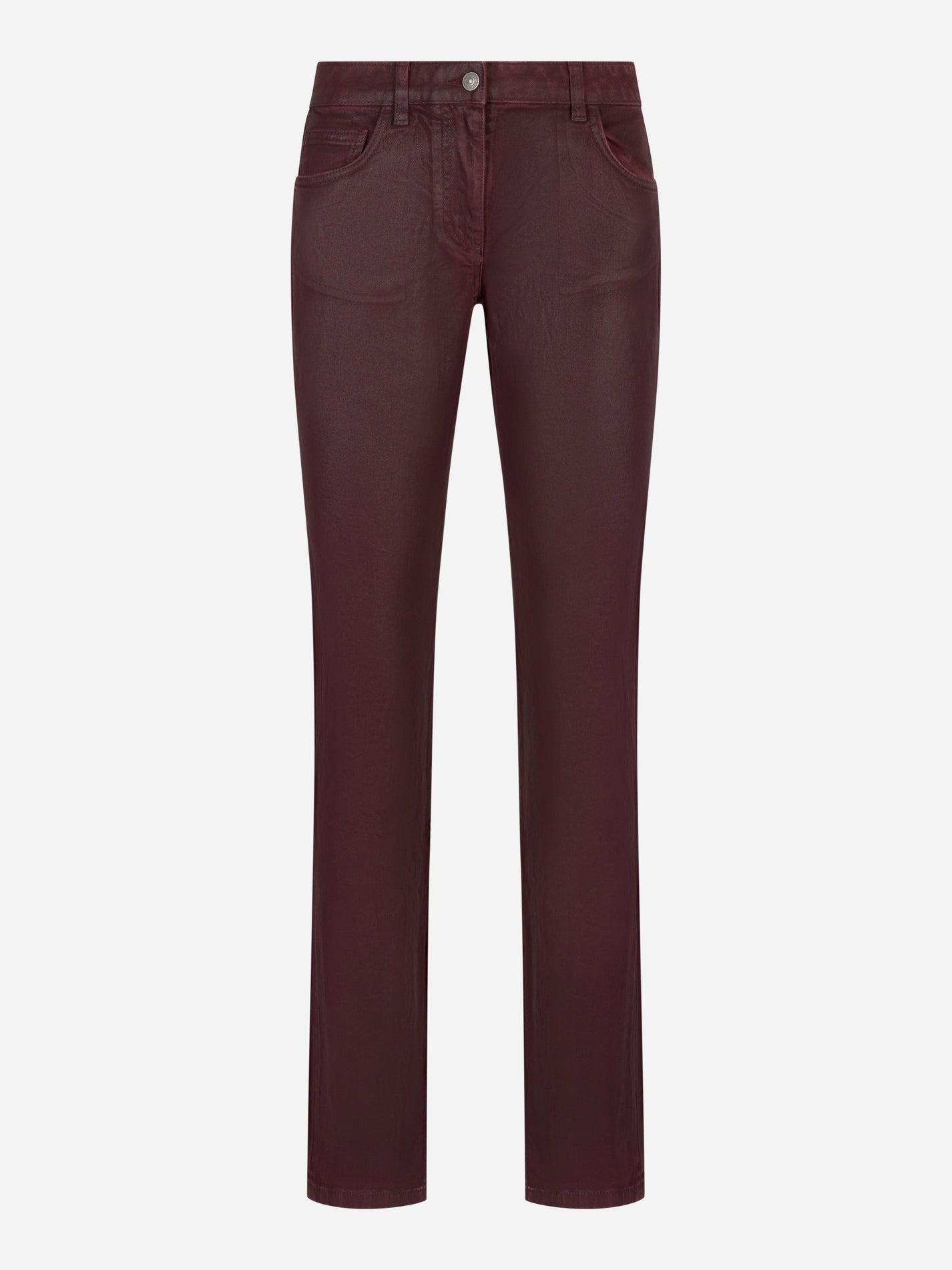 Jeans laminato color bordeaux Laneus - vista frontale