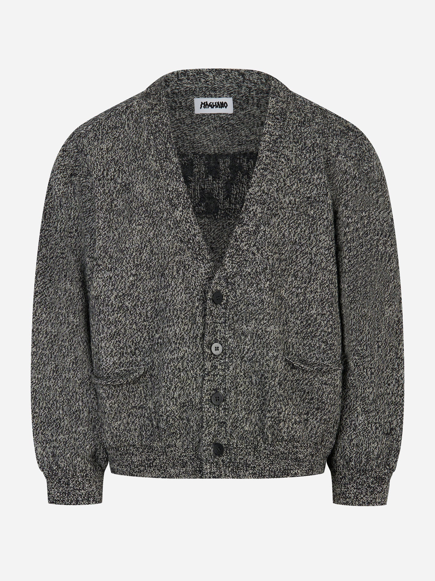 Cardigan Magliano Grandpa Baby in lana grigio mélange con bottoni frontali