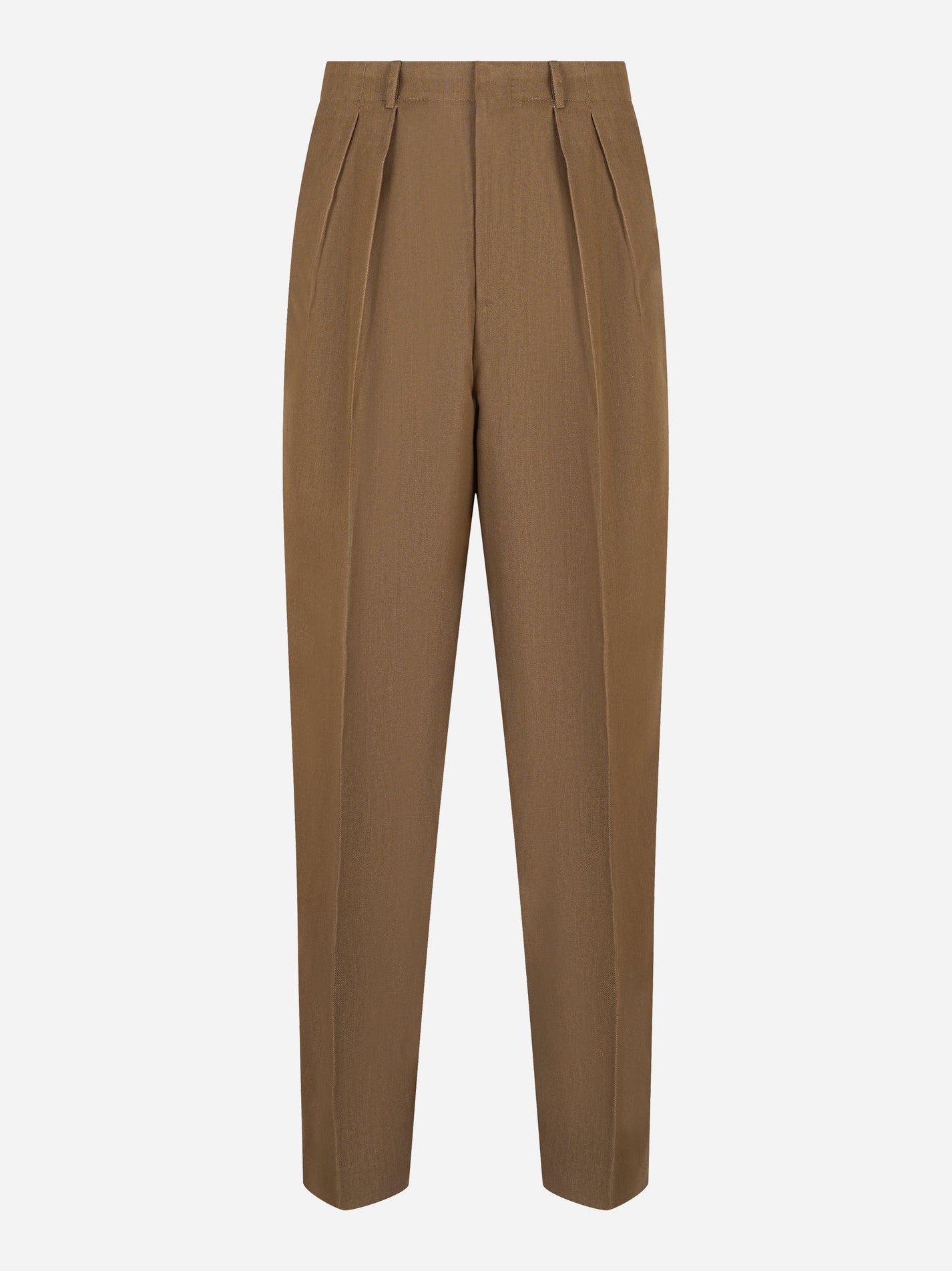 Pantalone PT TORINO wide fit color nocciola, fronte