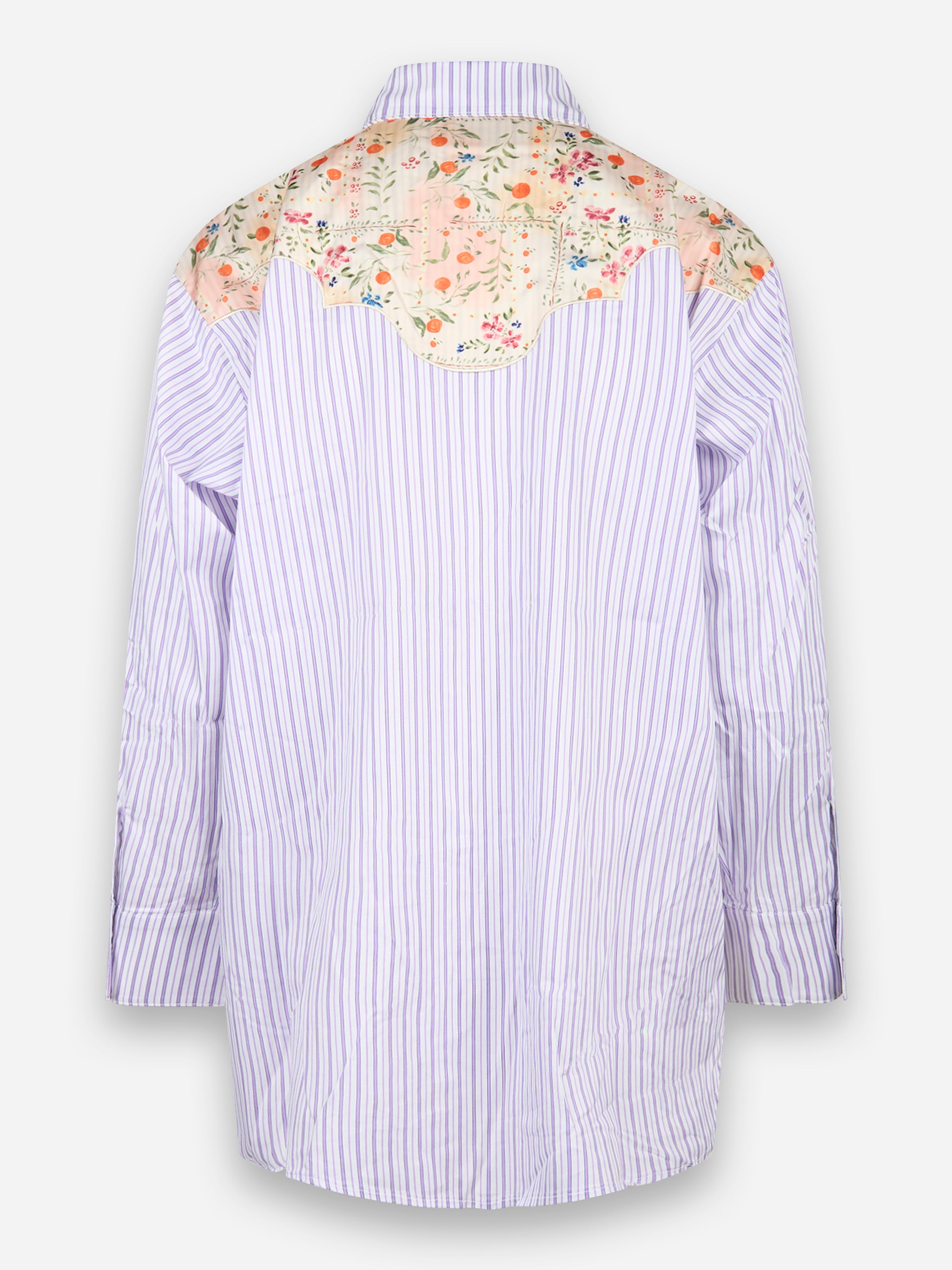 Camicia maniche lunghe con applicazione Viola