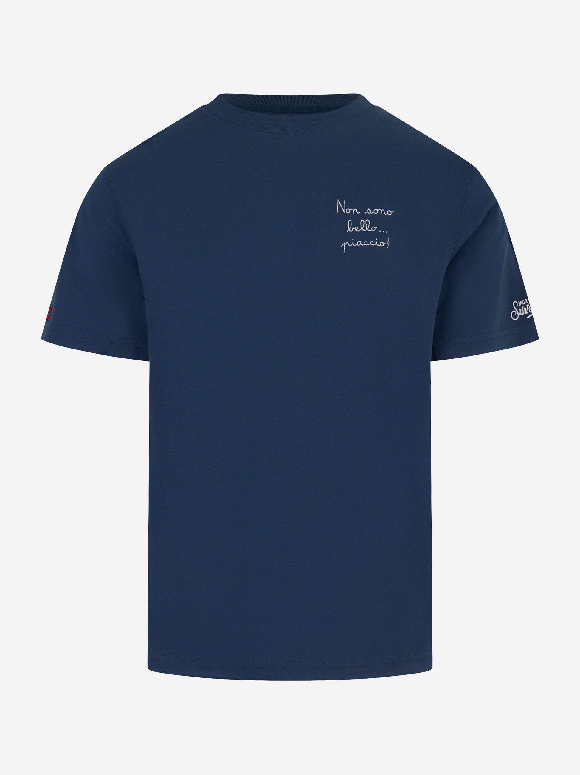 T-shirt Arnott Non Sono Bello Piaccio Blu