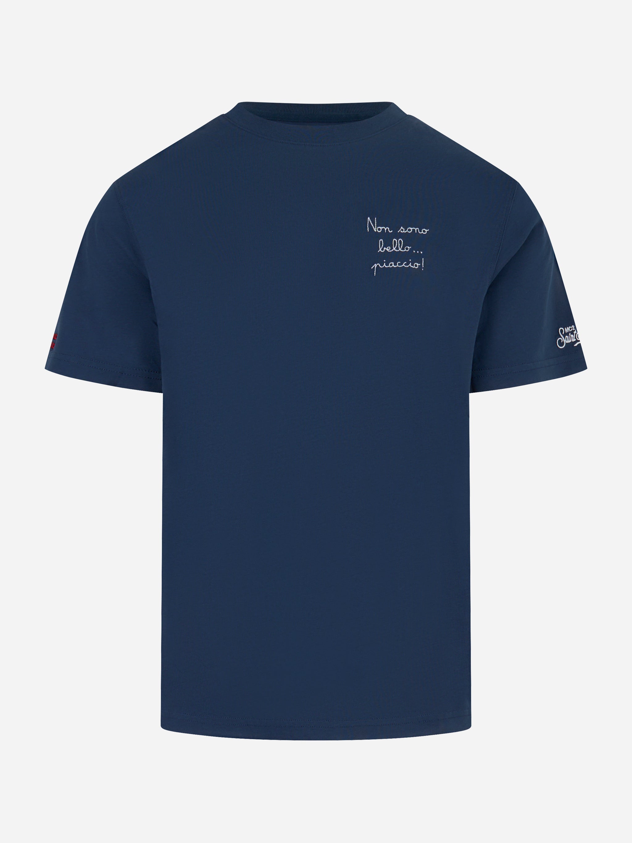 T-shirt Arnott Non Sono Bello Piaccio Blu