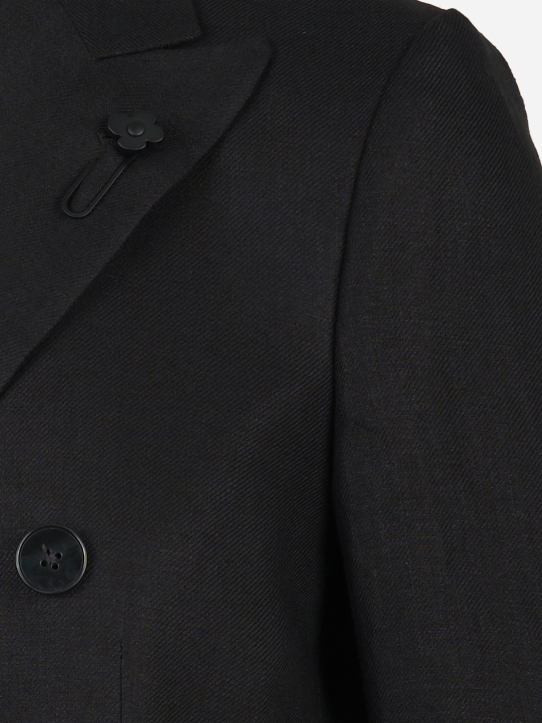 Blazer doppiopetto in lino Nero