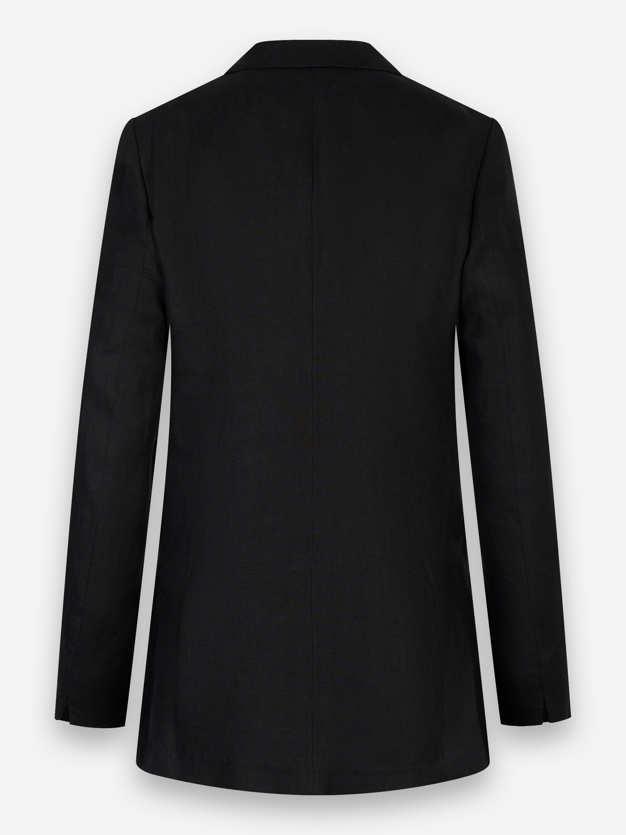 Blazer doppiopetto in lino Nero