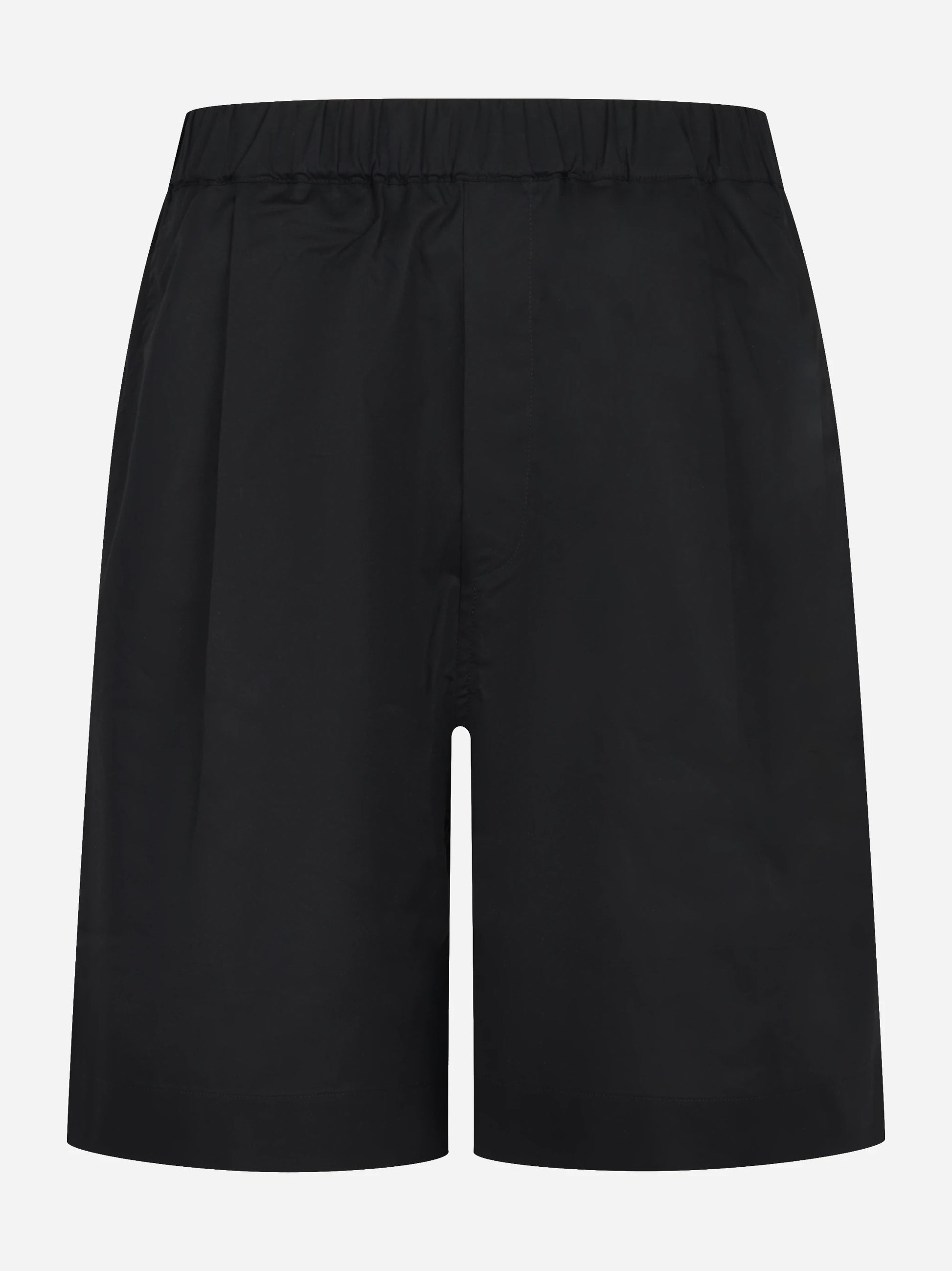 Shorts loose in cotone stretch nero