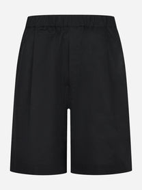 Shorts loose in cotone stretch nero
