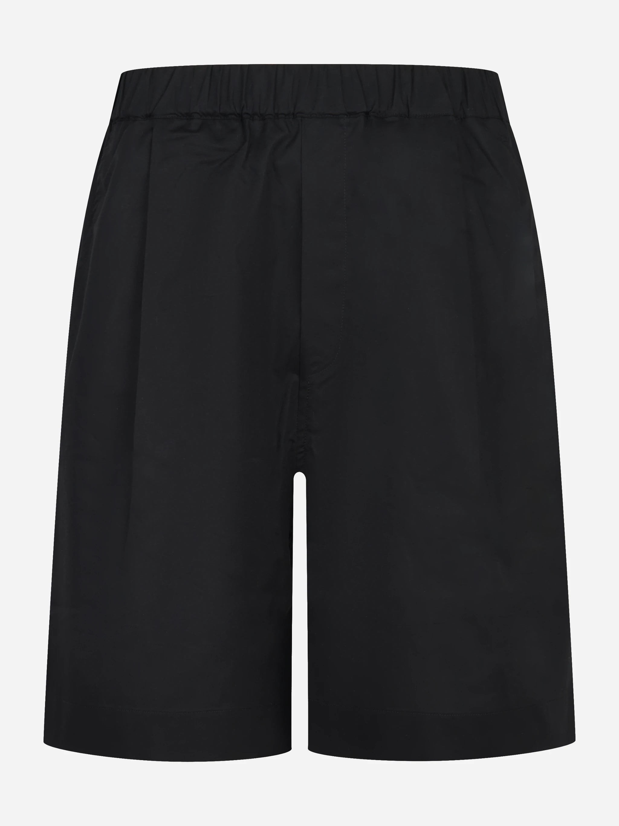 Shorts loose in cotone stretch nero