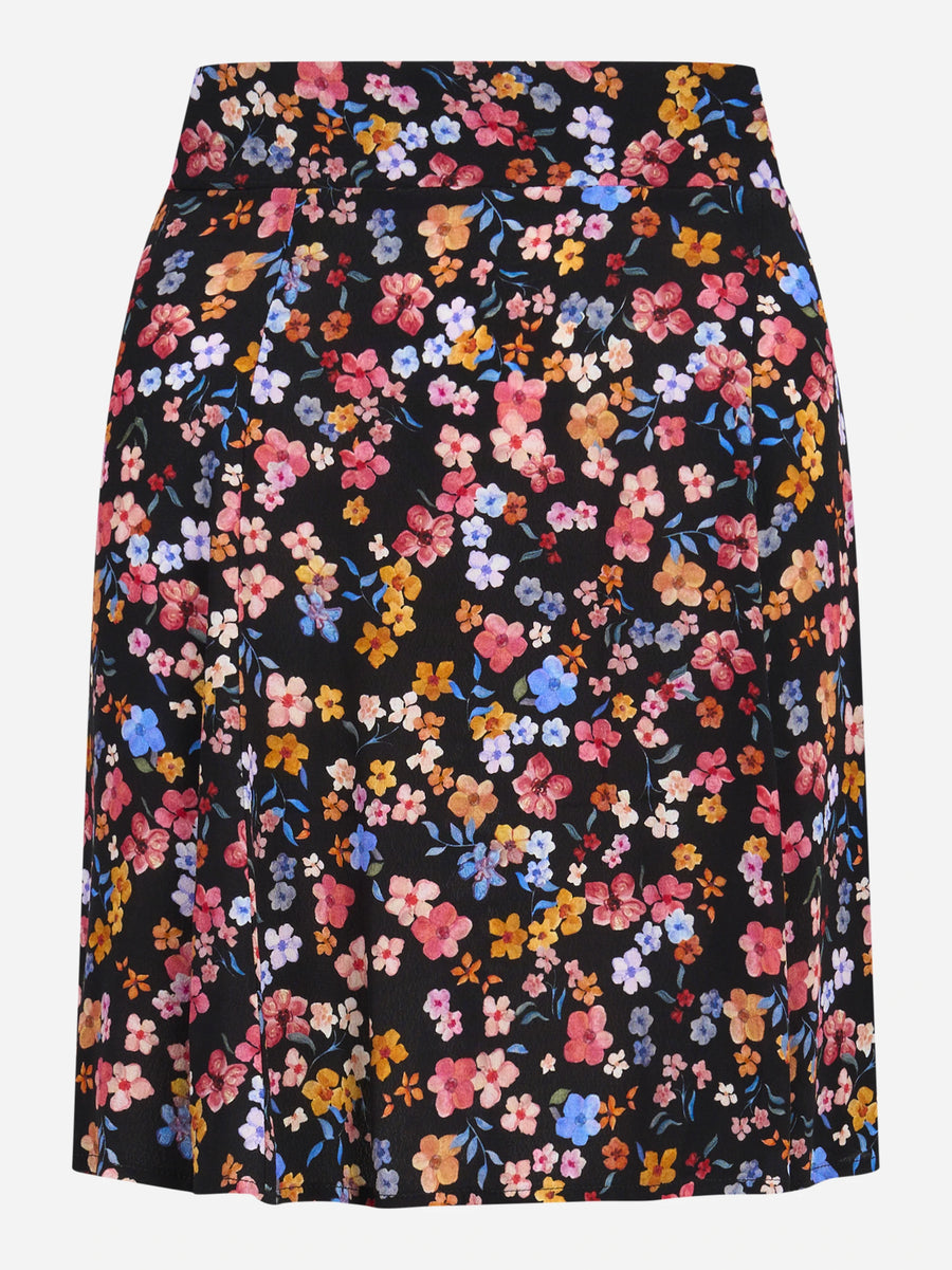 Gonna Kate in viscosa con stampa floreale