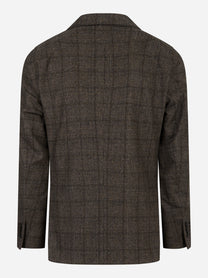 Blazer monopetto in lana Marrone