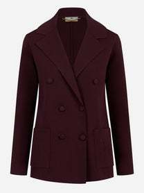Giacca in maglia con ricamo Bordeaux