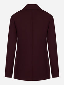 Giacca in maglia con ricamo Bordeaux