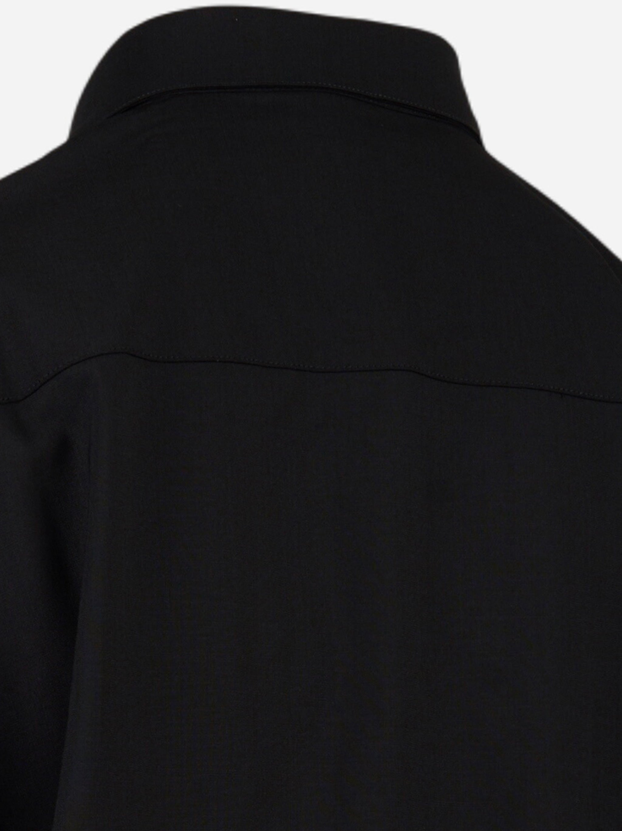 Camicia in lana oversize Nero