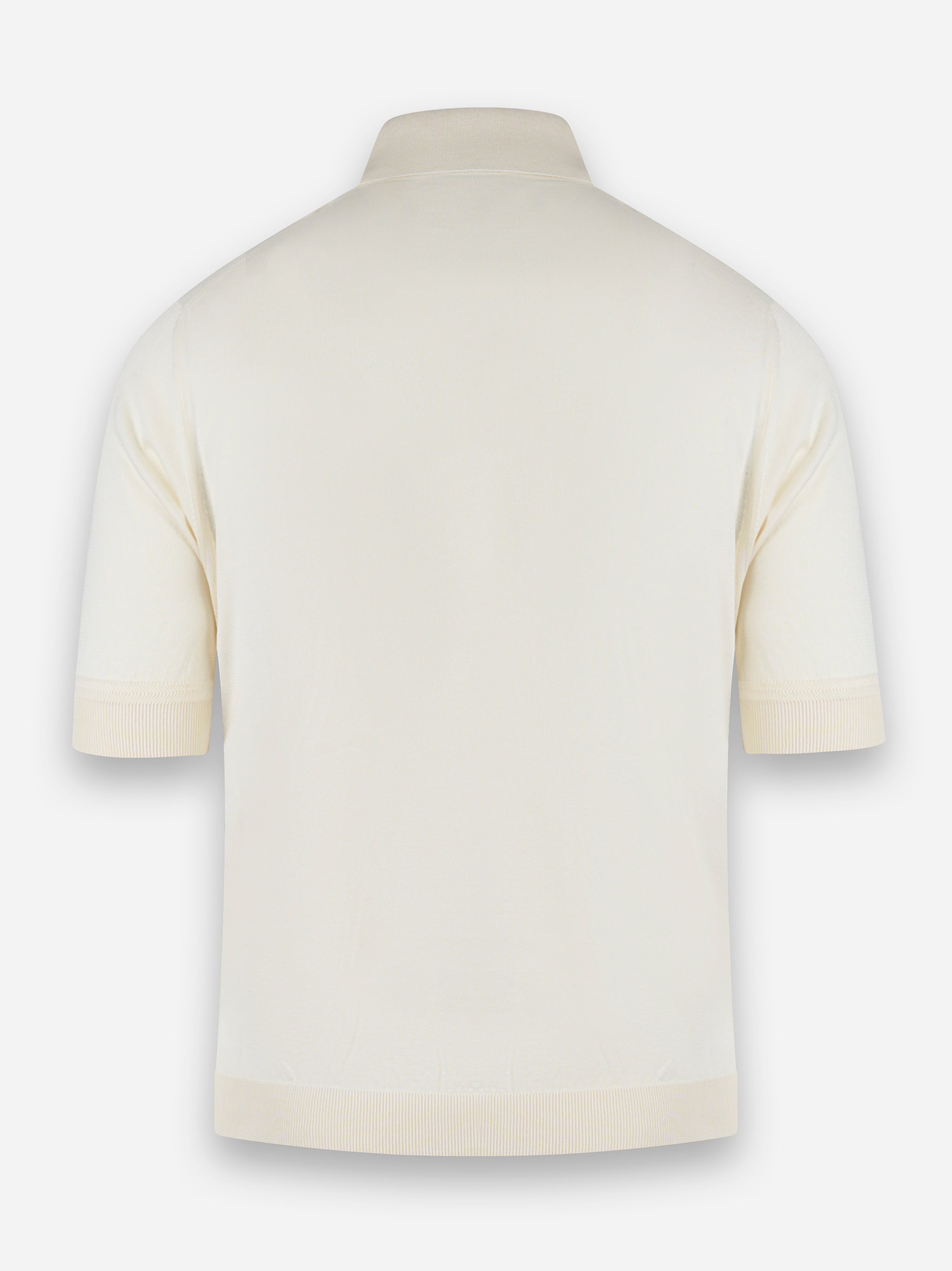 Polo bottoni manica corta finezza 18 Bianco