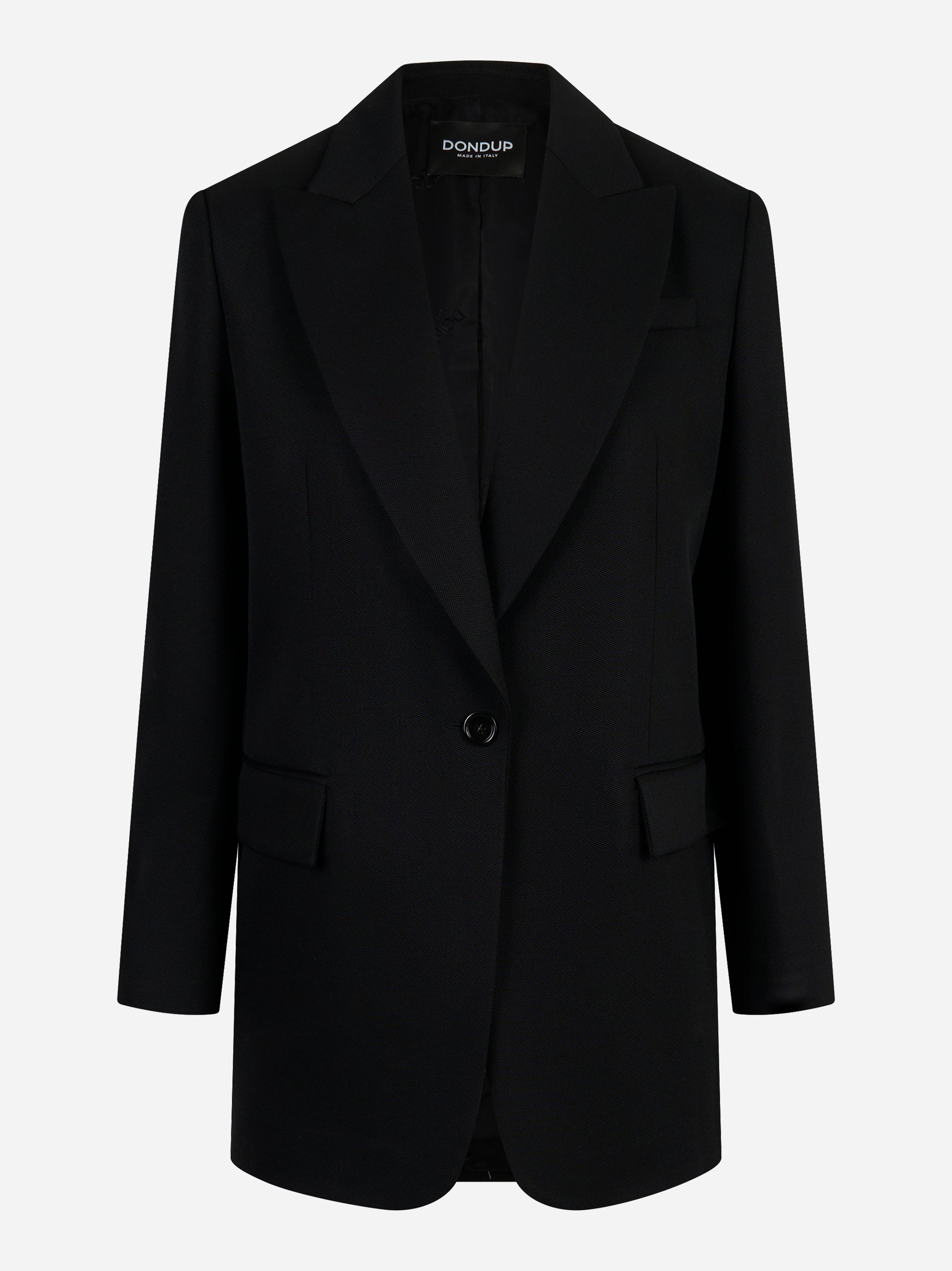 Blazer oversize in tela di lana Nero