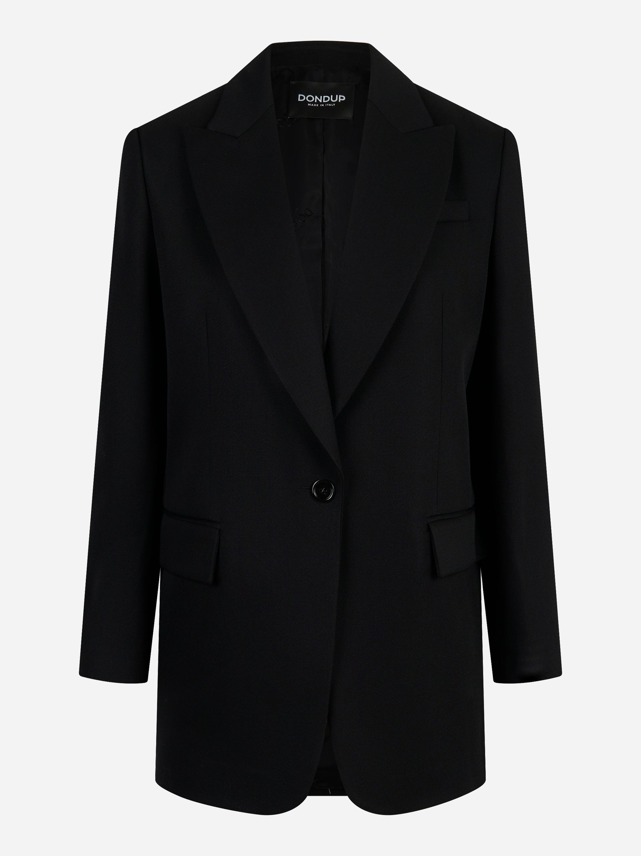 Blazer oversize in tela di lana Nero