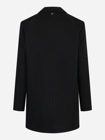 Blazer oversize in tela di lana Nero