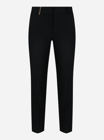 Pantalone tela tecnica double compatta e bielastica Nero