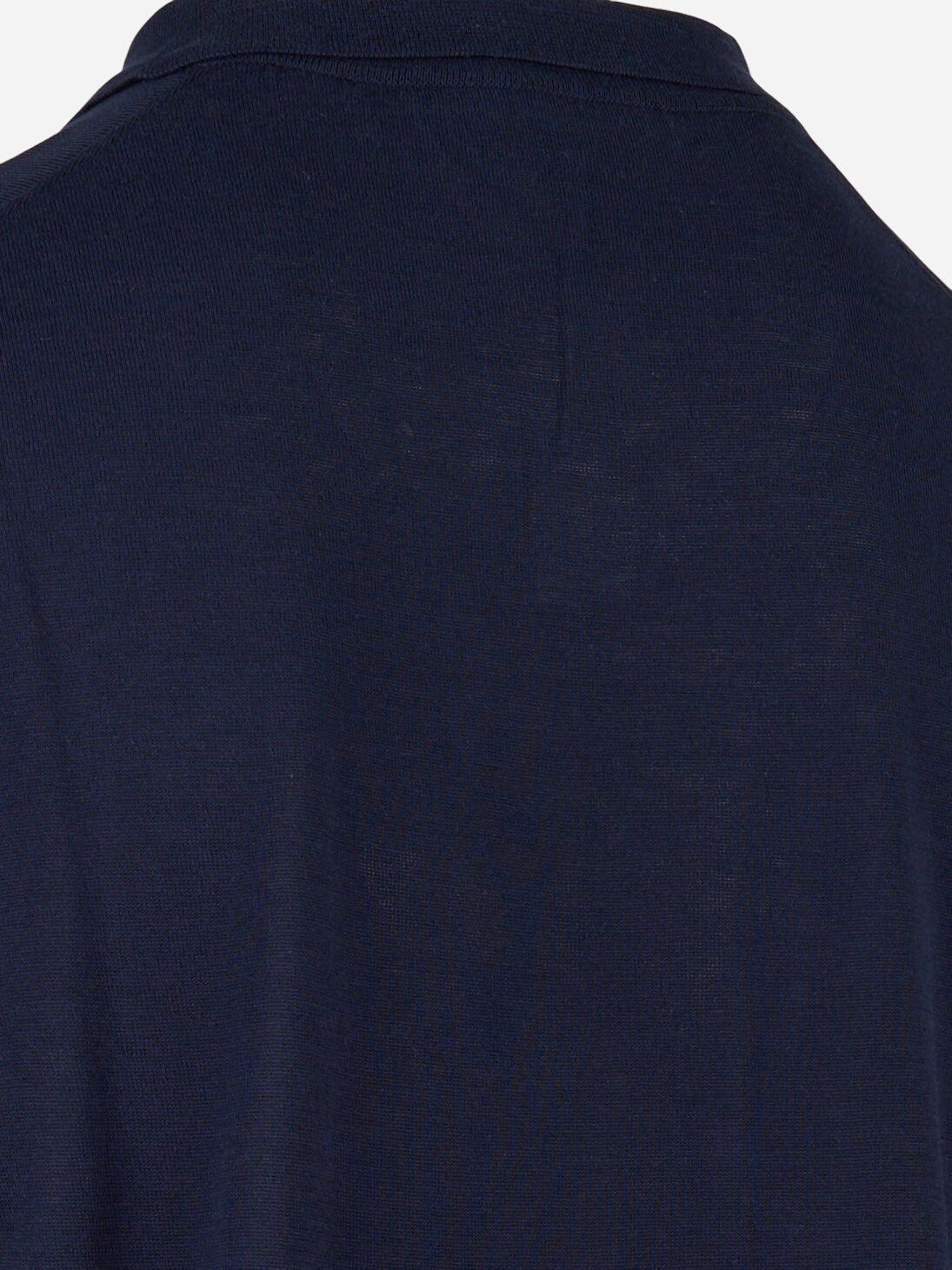 Polo Nosaka in cotone e lino Blu