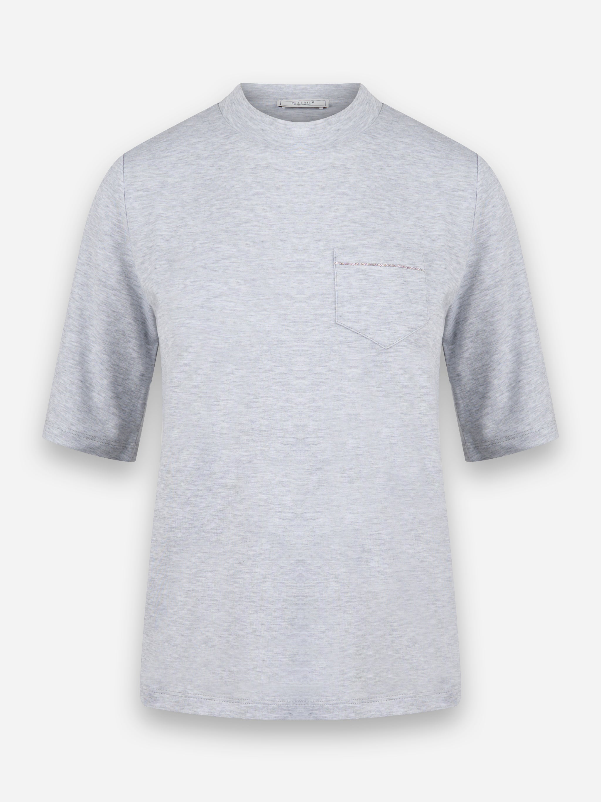 T-shirt legegto jersey doppio in cotone tecnico Grigio
