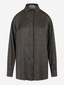 Camicia in viscosa stampata Nera