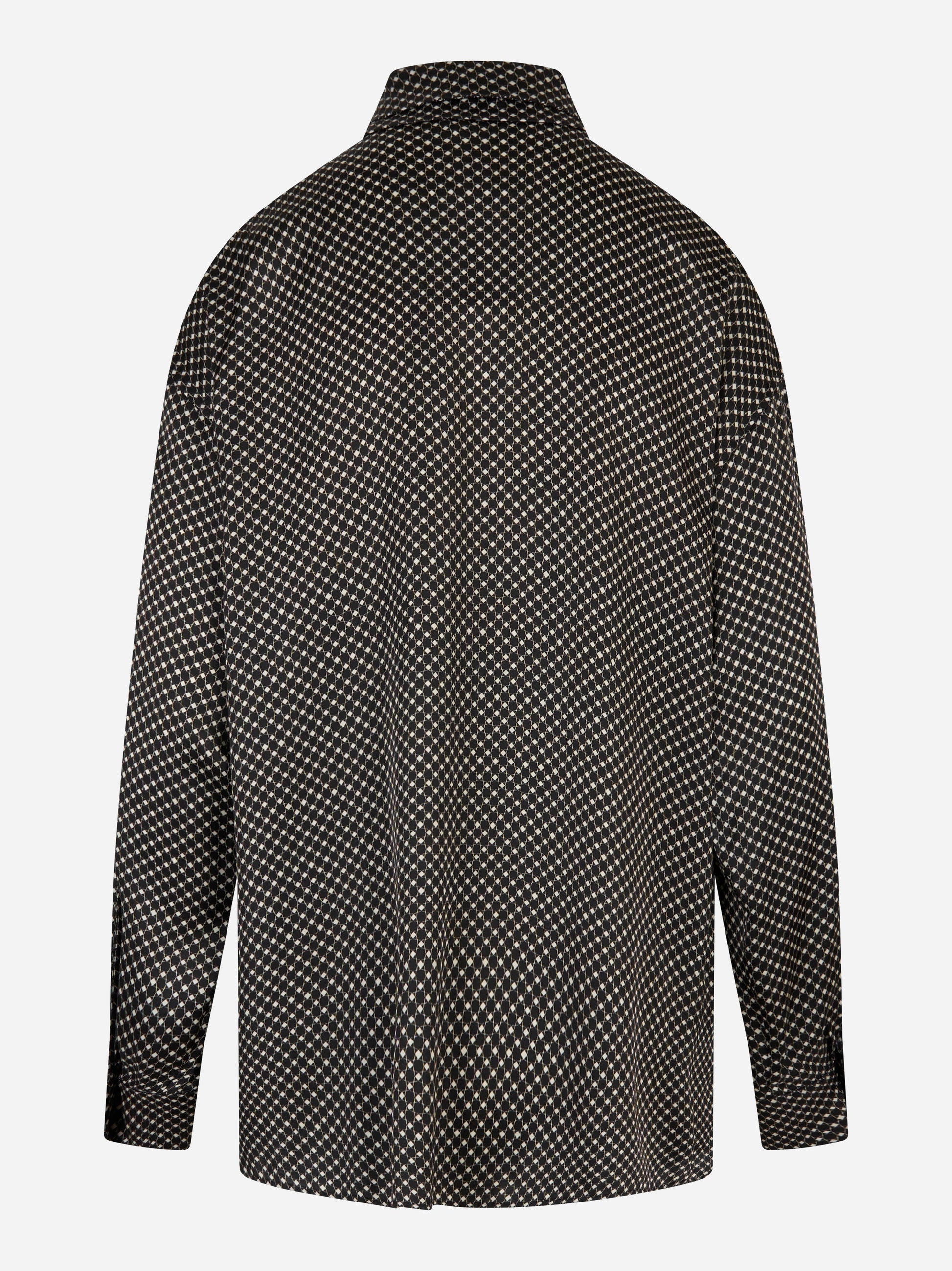 Camicia in viscosa stampata Nera