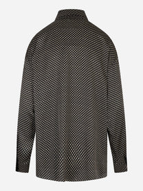 Camicia in viscosa stampata Nera