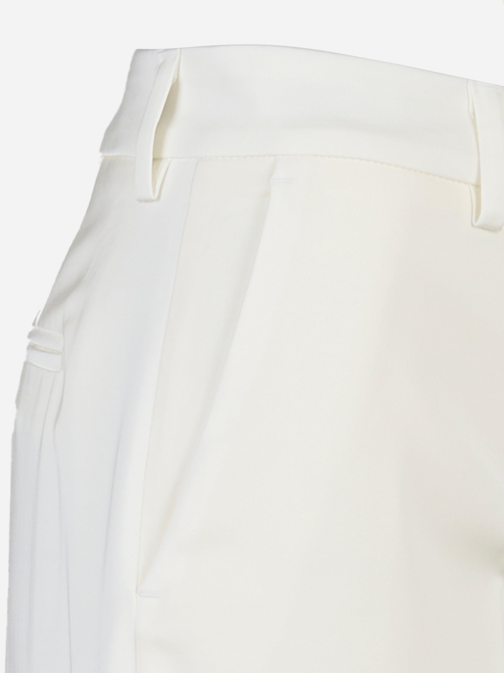 Pantalone Ambra regular fit in viscosa Bianco