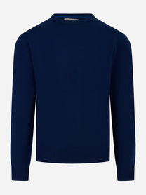 Maglia Regent in lana merinos e cashmere Blu