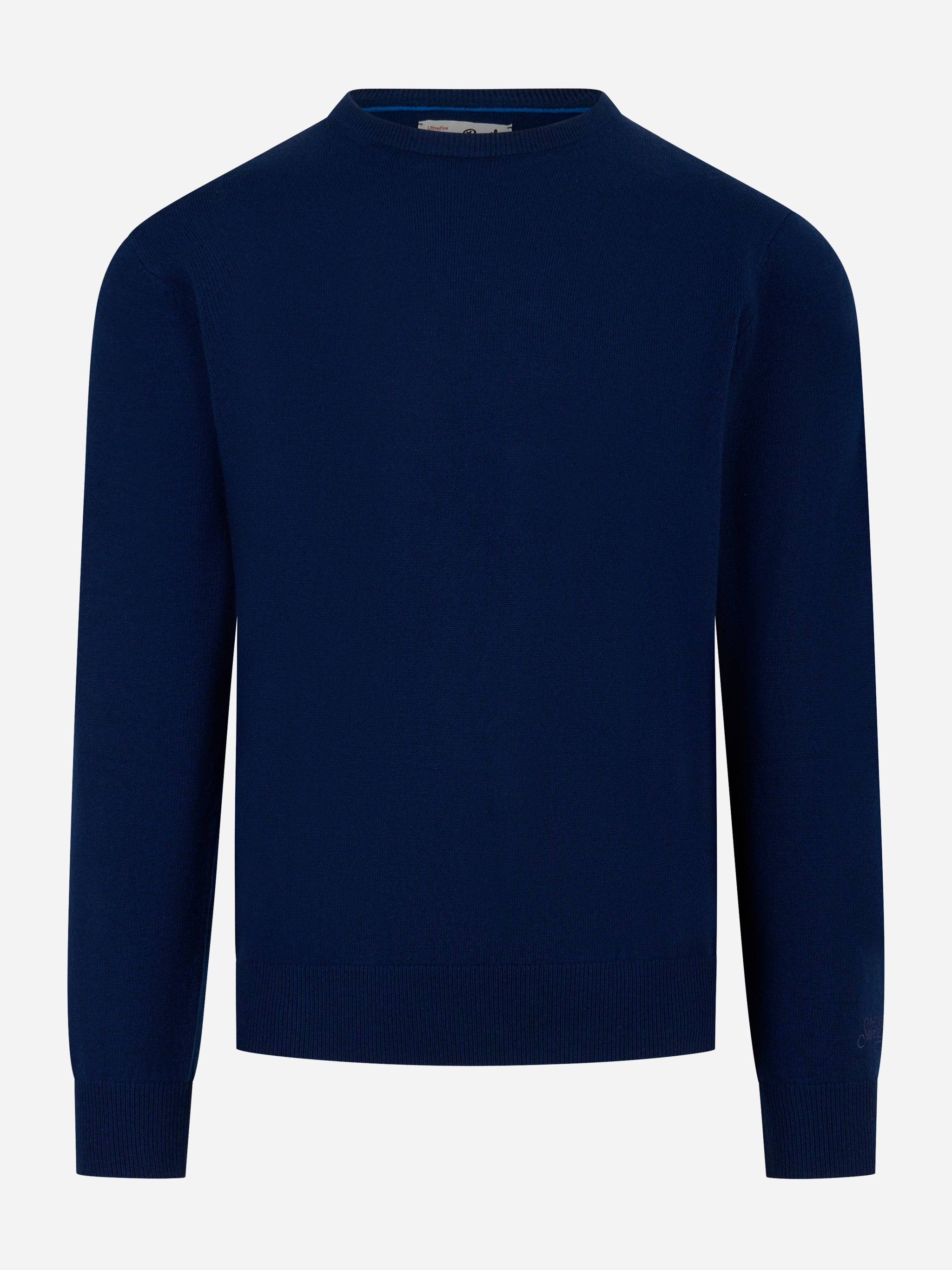 Maglia Regent in lana merinos e cashmere Blu