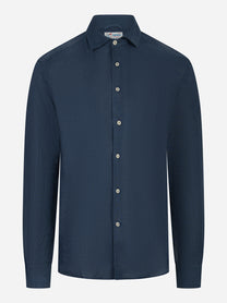 Camicia manica lunga Pamplona in lino blu