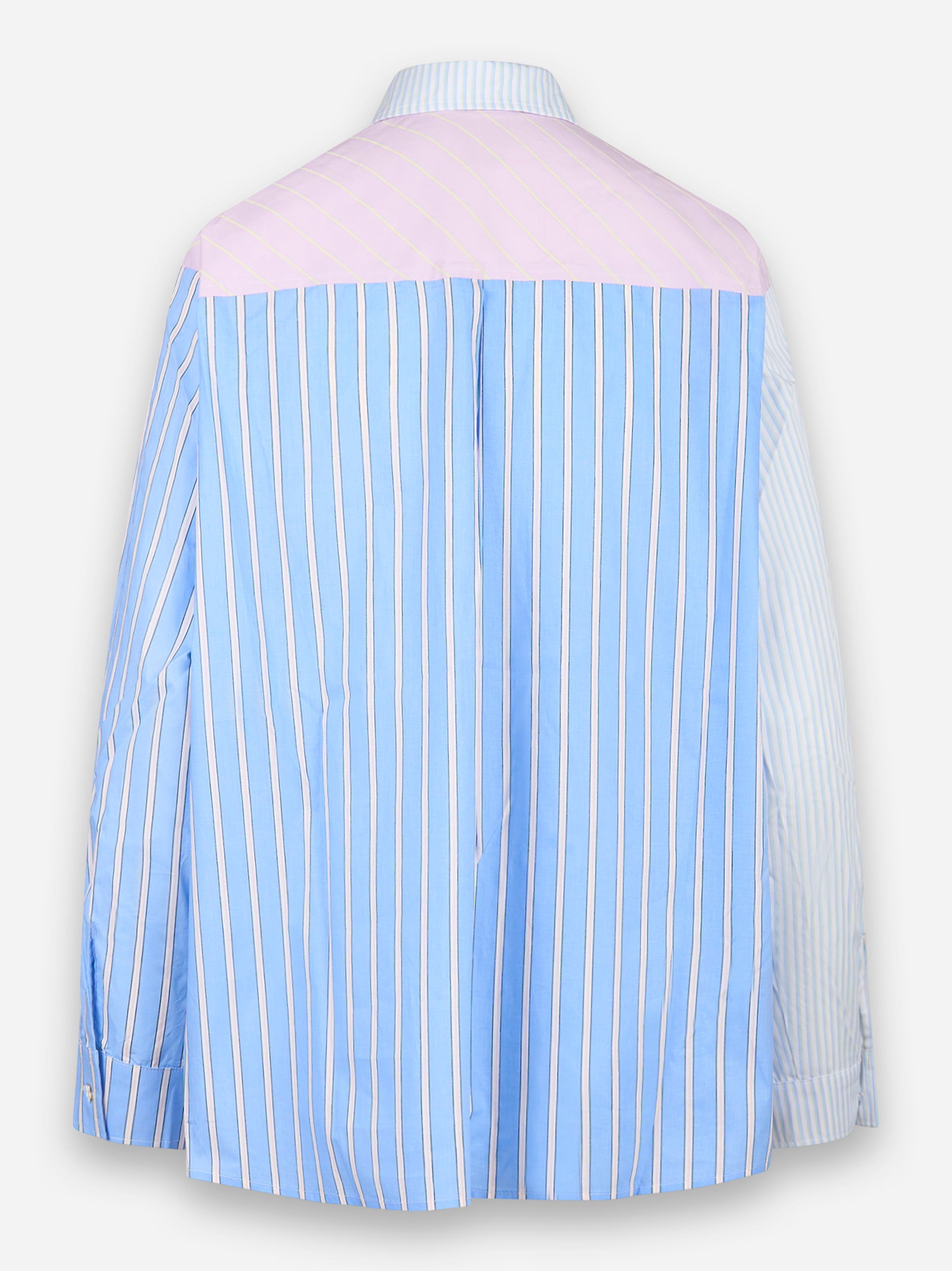 Camicia manica lunghe patchwork Rosa