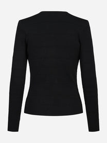 Giacca in maglia con bande a righe