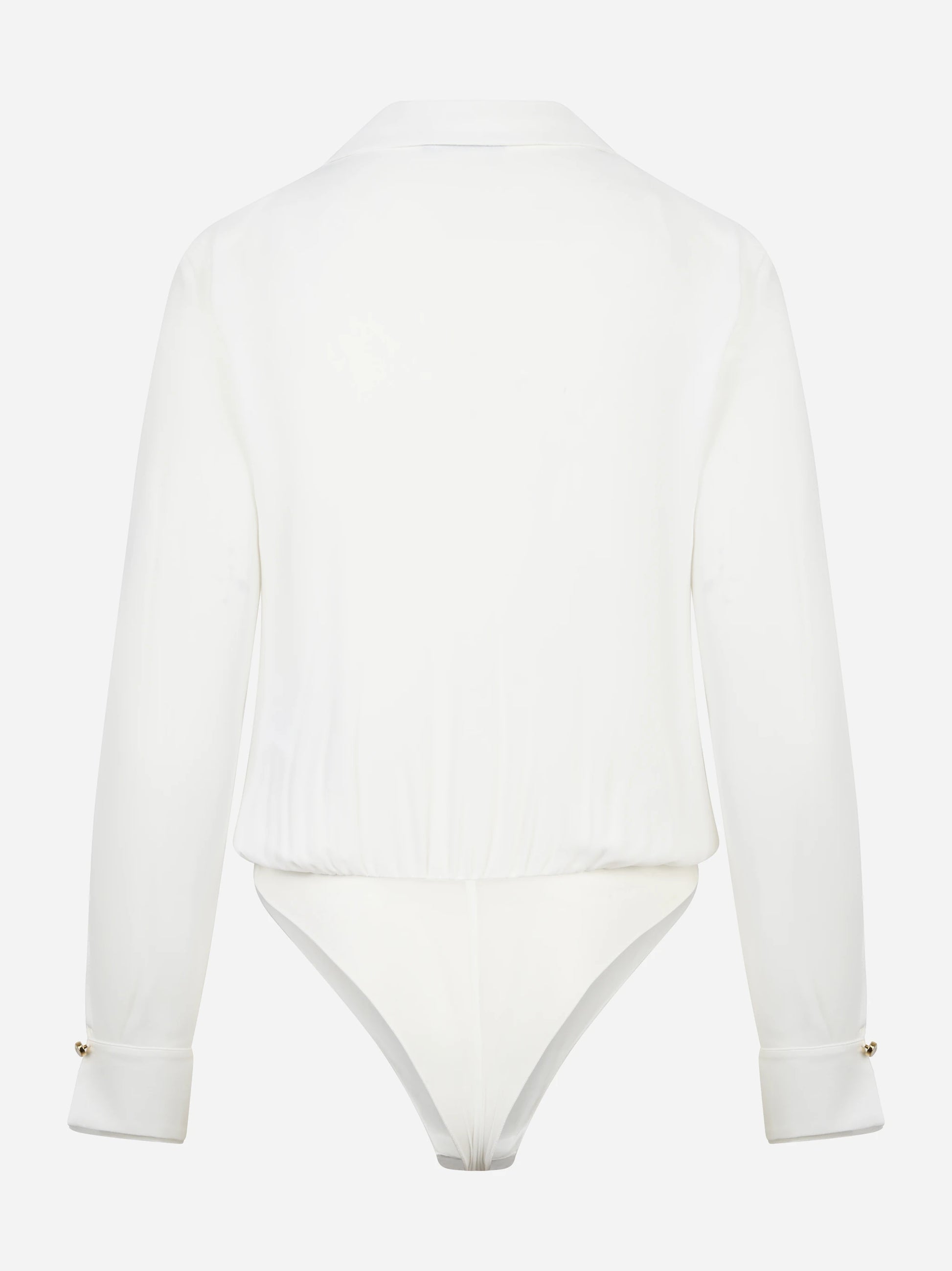 Body in georgette di viscosa bianco