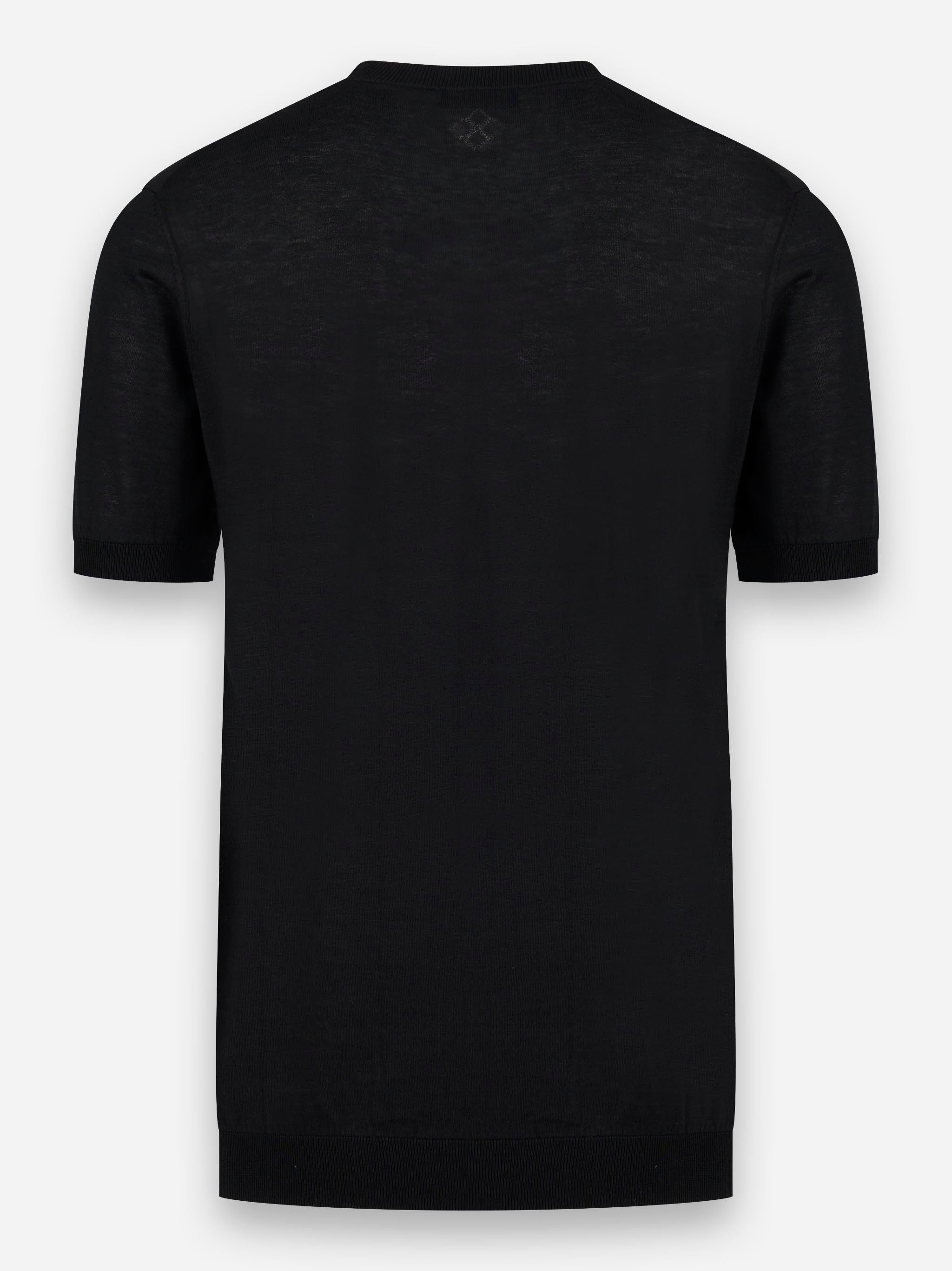 T-shirt manica corta in cotone Nero