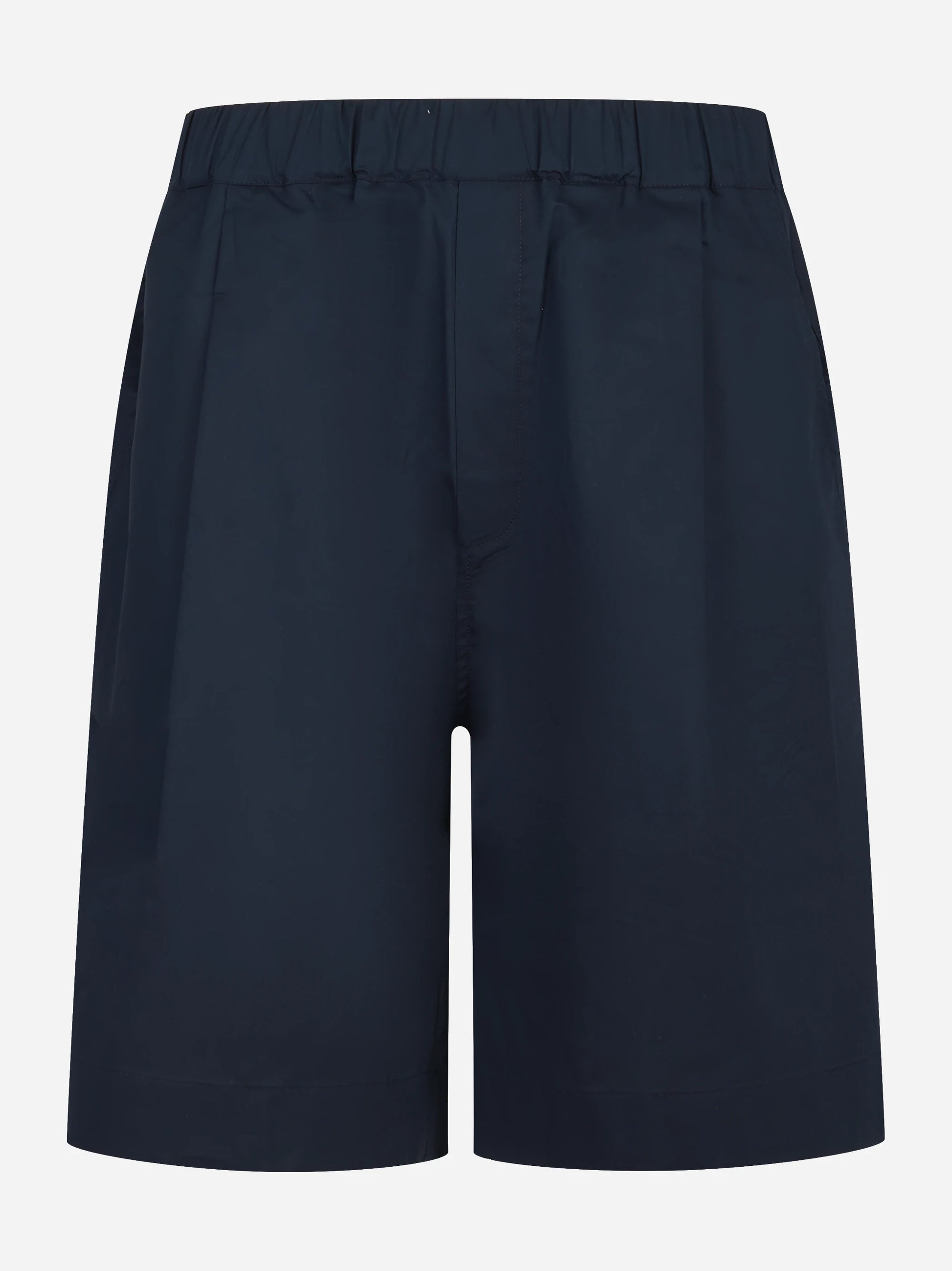 Shorts loose in cotone stretch blu