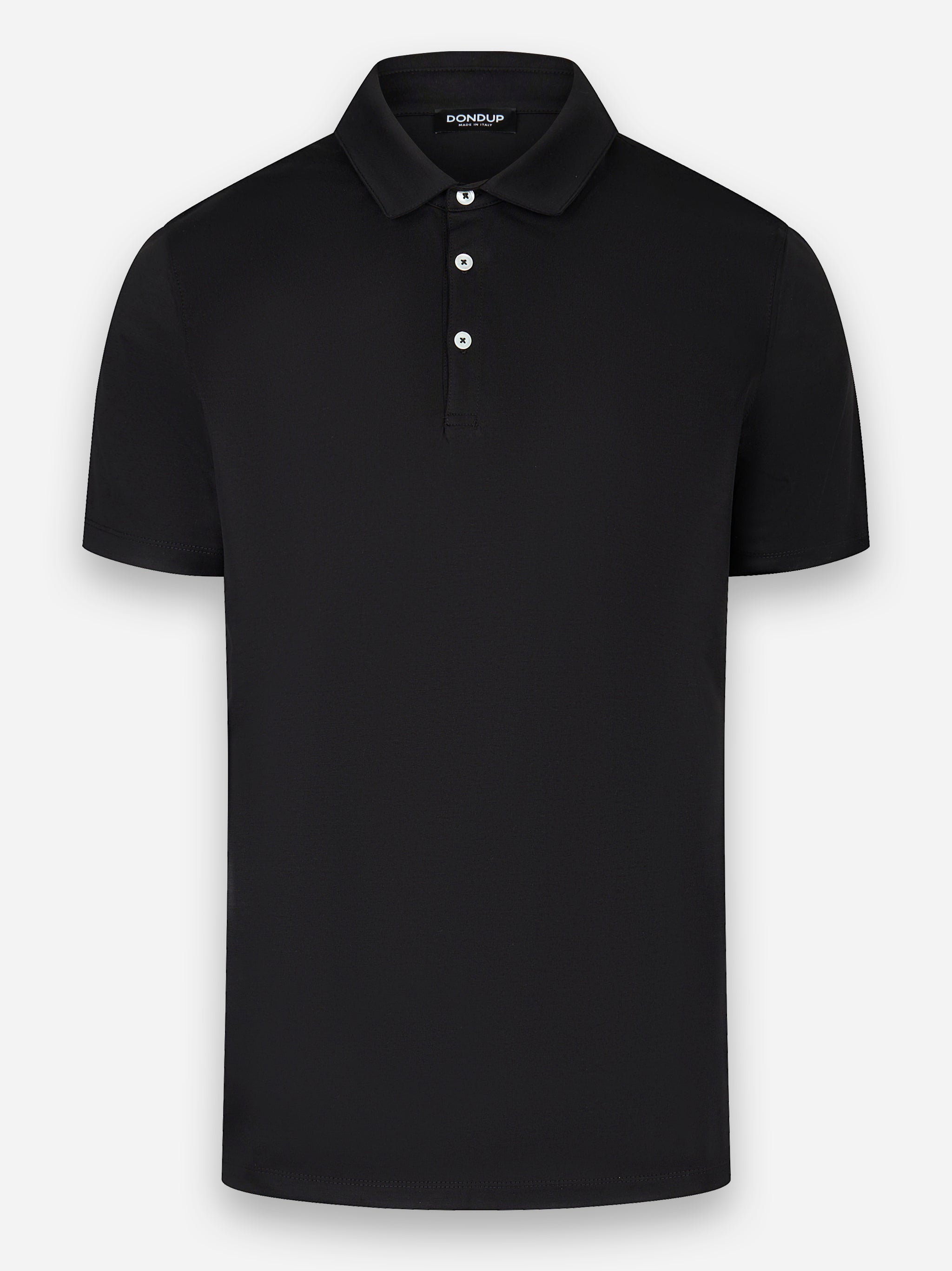 Polo manica corta in cotone Nero