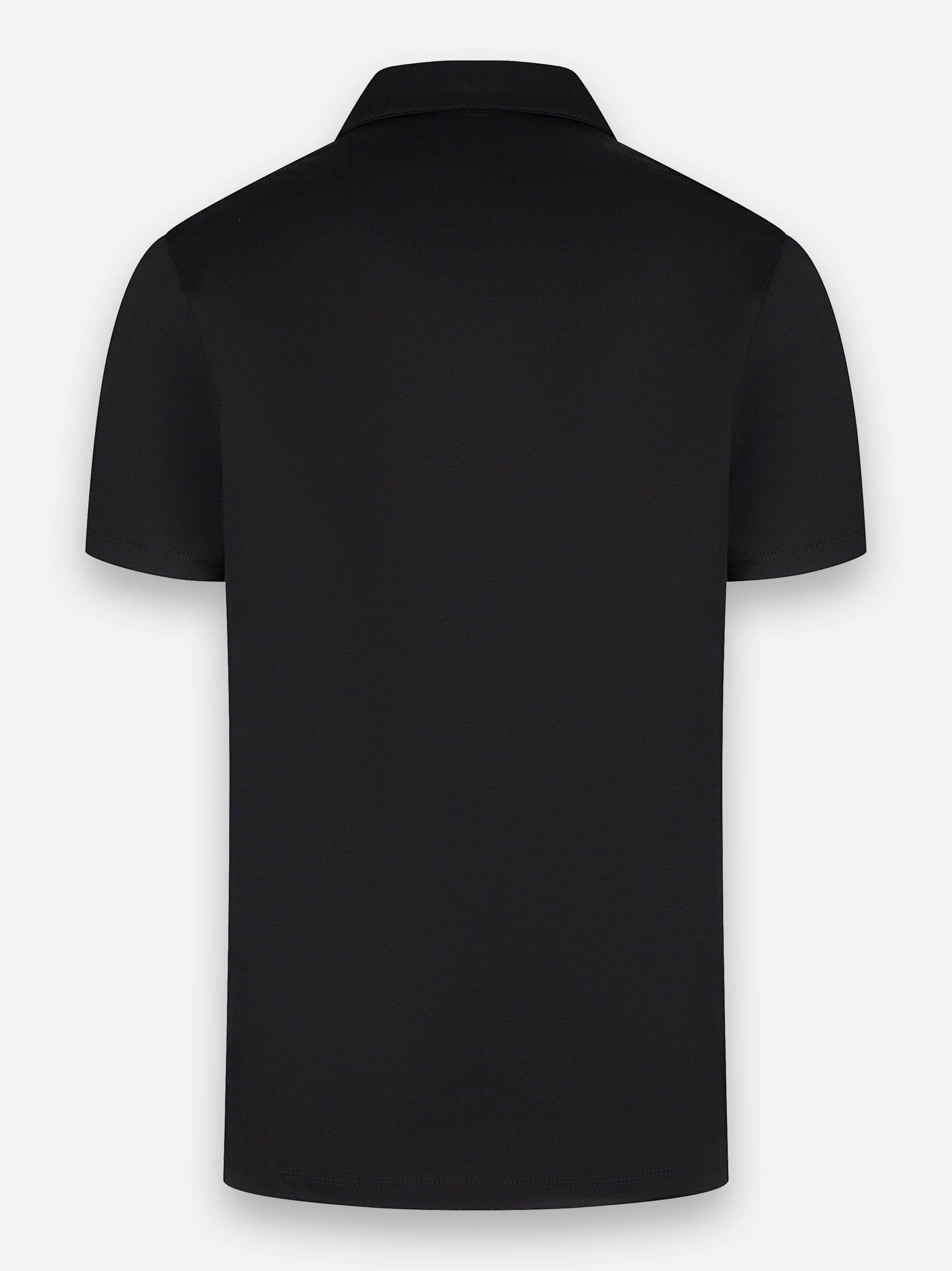 Polo manica corta in cotone Nero