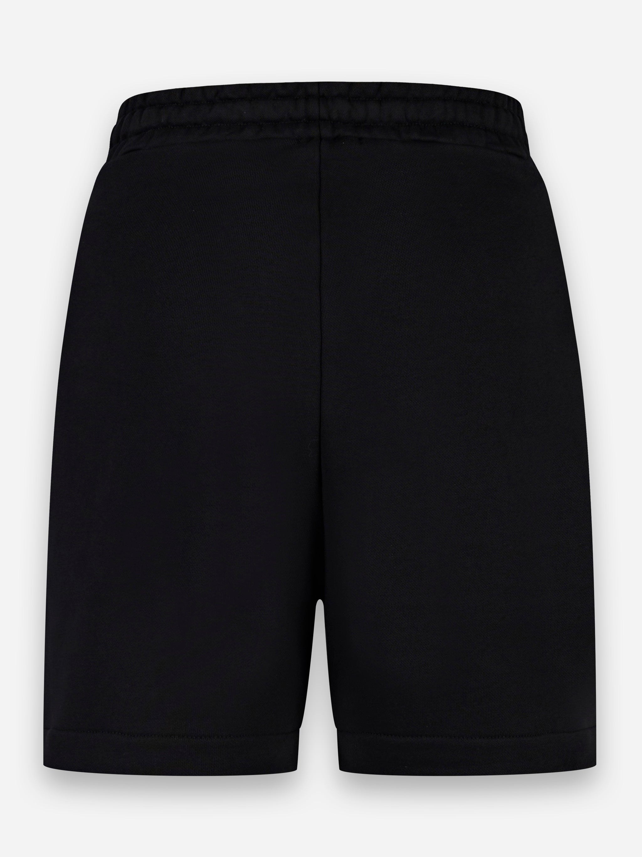 Shorts in jersey con stampa logo Nero