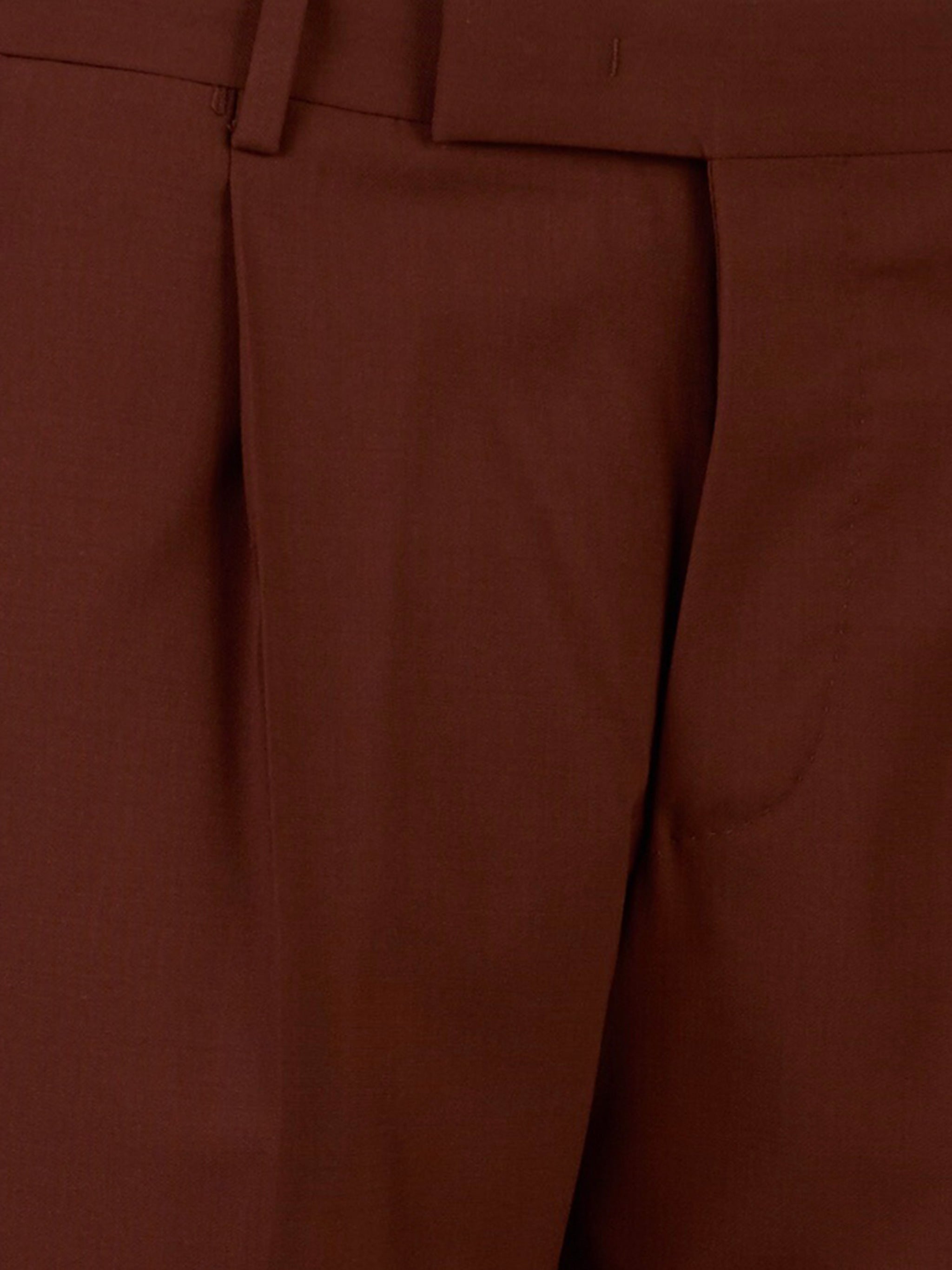 Pantalone Rebel con una pince in lana stretch Marrone