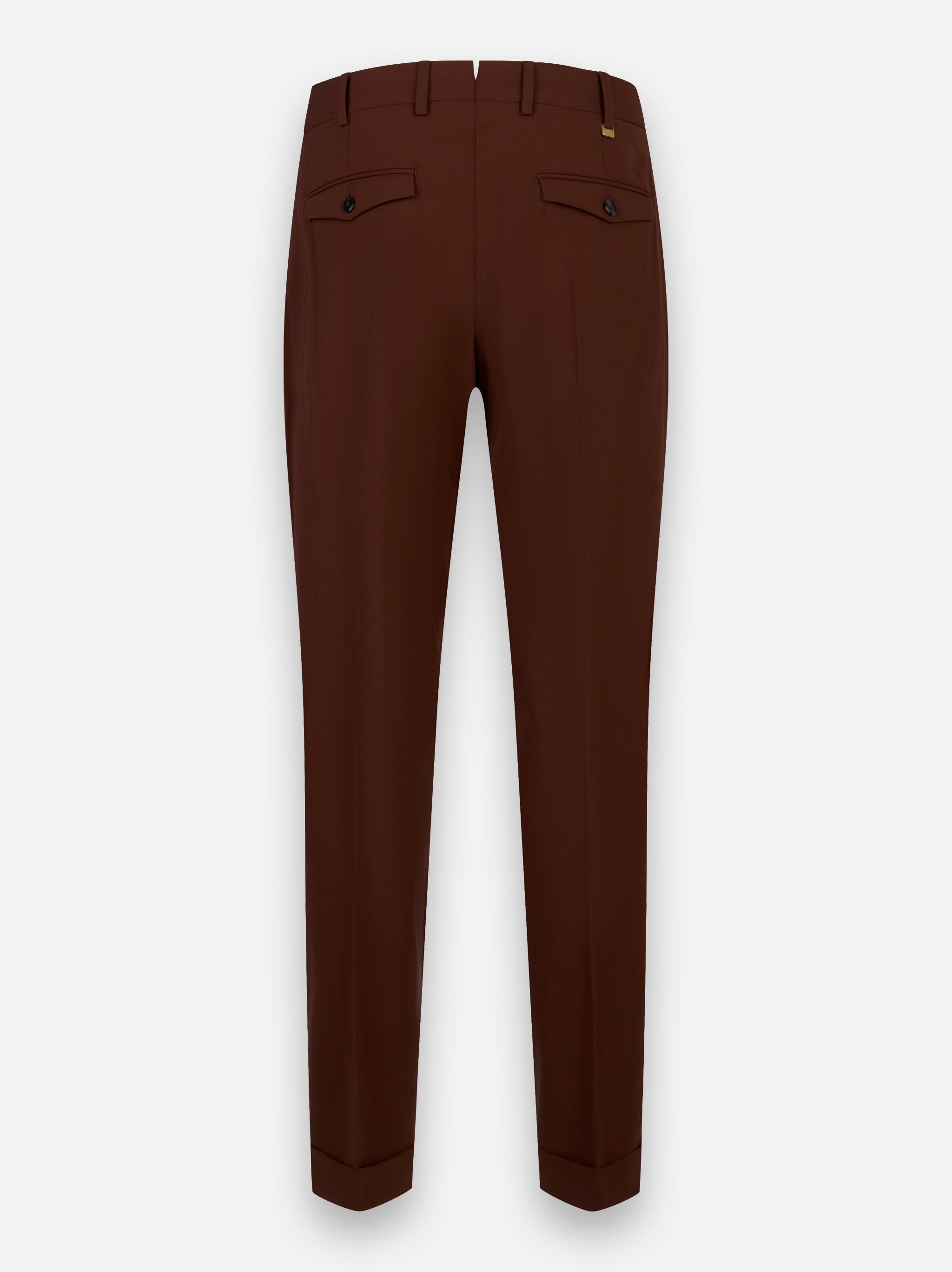 Pantalone Rebel con una pince in lana stretch Marrone