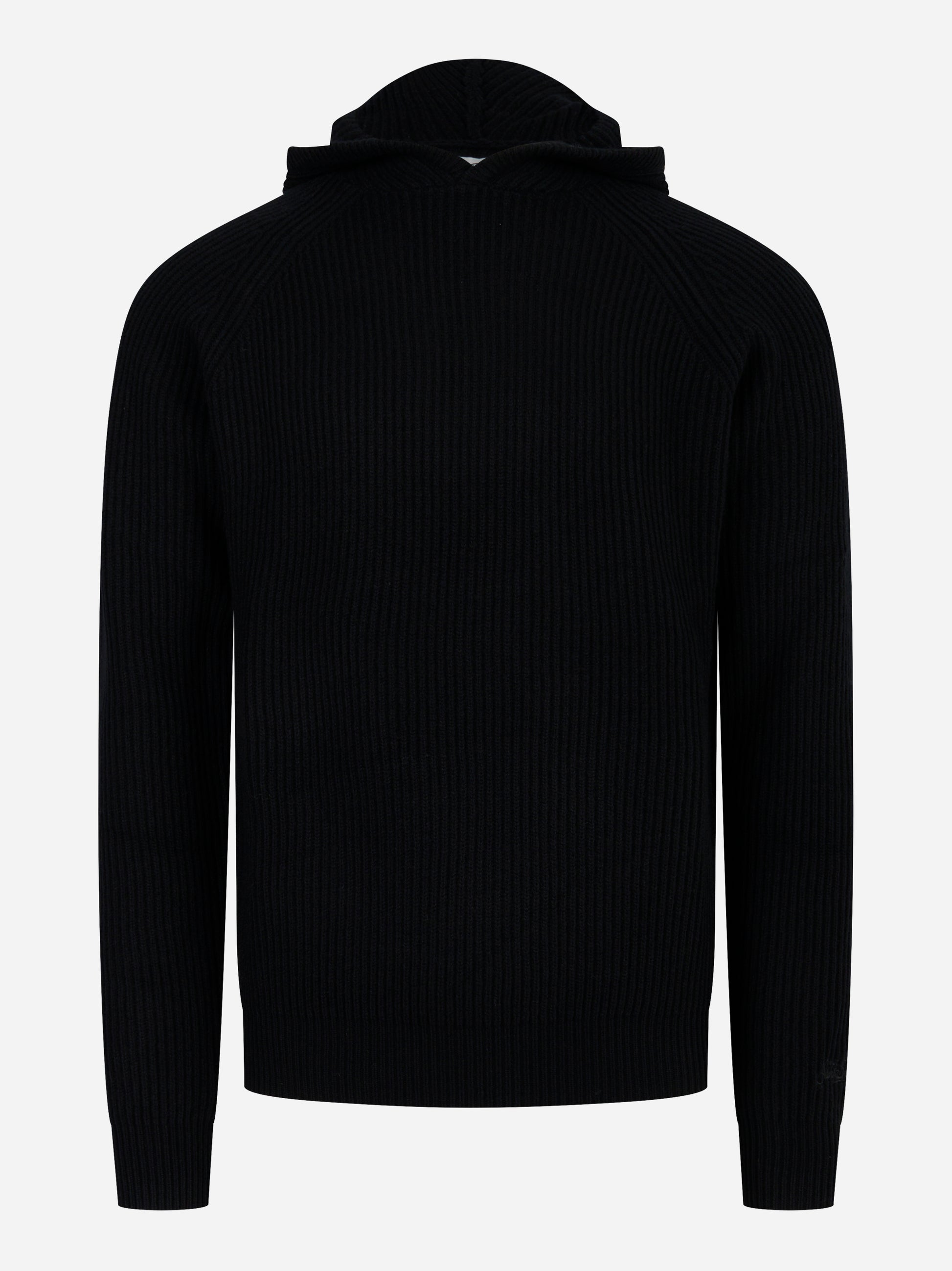 Maglia Malcolm con cappuccio in lana Nera