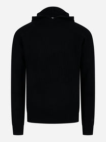 Maglia Malcolm con cappuccio in lana Nera