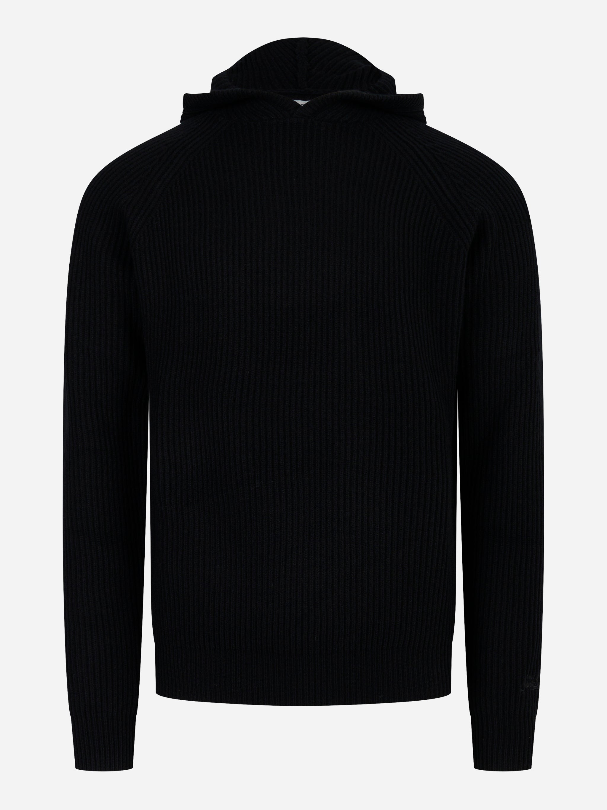 Maglia Malcolm con cappuccio in lana Nera