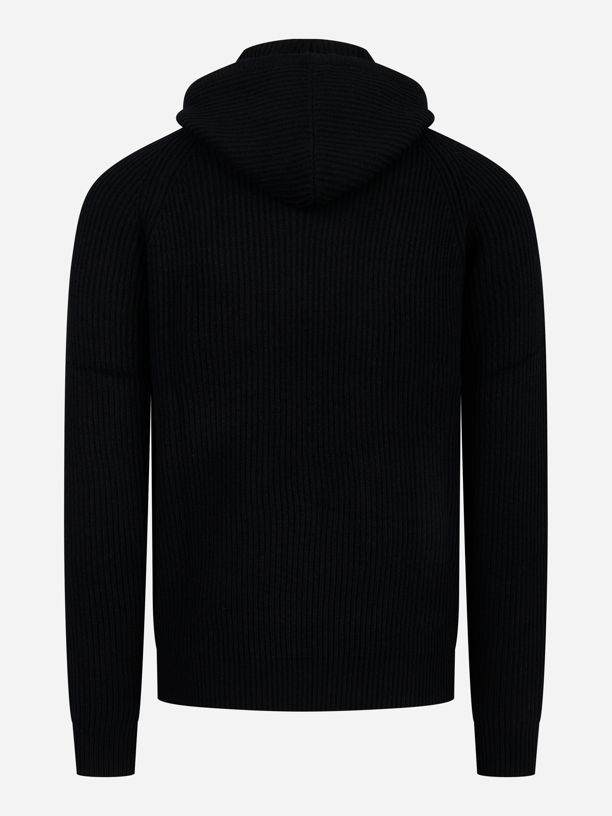 Maglia Malcolm con cappuccio in lana Nera